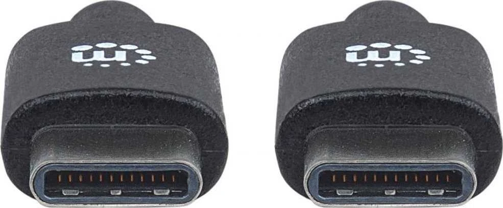 Kabelis USB Manhattan USB-C - USB-C 1 m Juodas (353342)