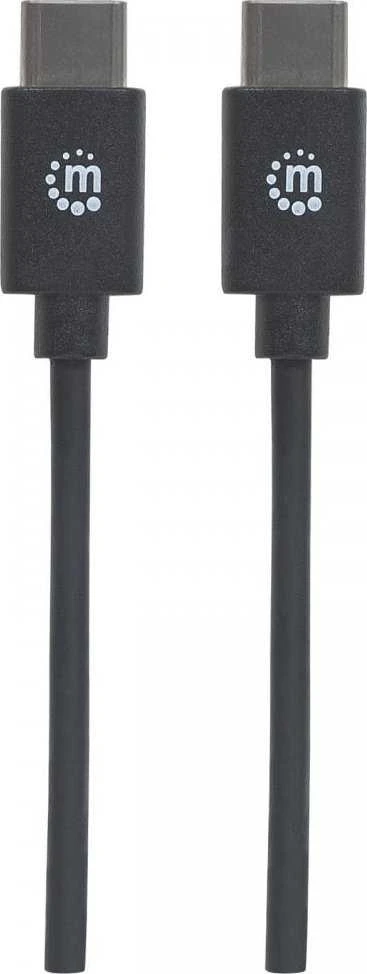 Kabelis USB Manhattan USB-C - USB-C 1 m Juodas (353342)