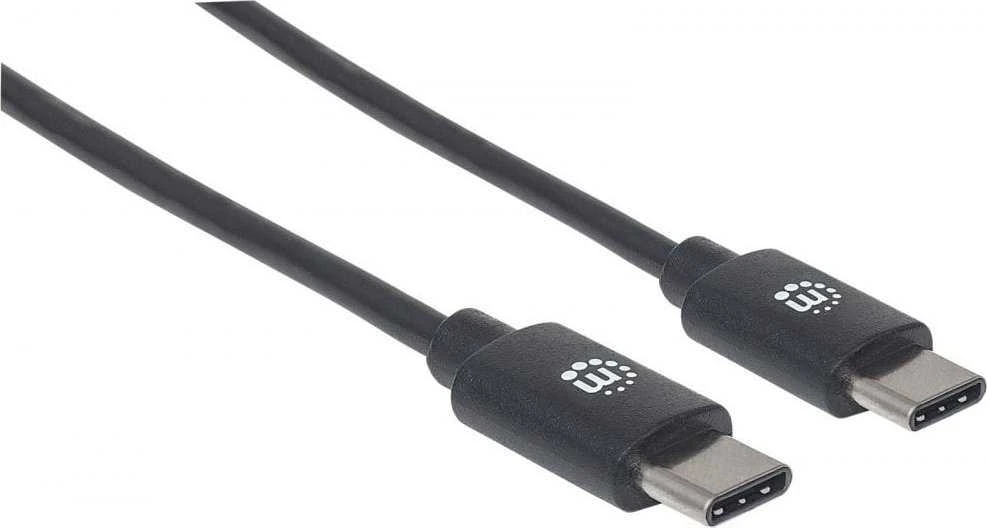 Kabelis USB Manhattan USB-C - USB-C 1 m Juodas (353342)
