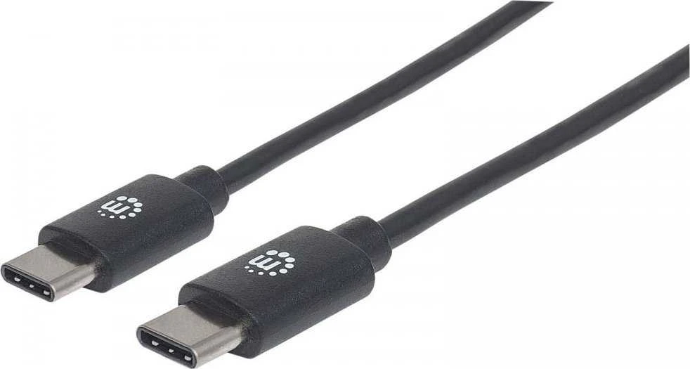 Kabelis USB Manhattan USB-C - USB-C 1 m Juodas (353342)