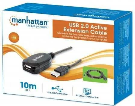 StarTech Manhattan Manheteno didelės spartos USB aktyvus prailginimo kabelis AM/AF 10.0m, 150248