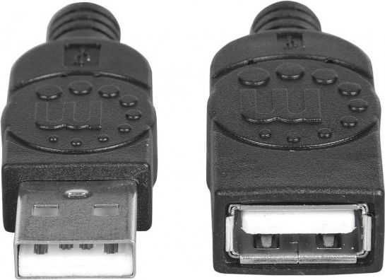 MANHATTAN Extension USB 2.0 Cable AM-AF 3m juodas