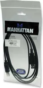 StarTech Manhattan USB 2.0 A/B USB kabelis 3 m USB A USB B Juoda