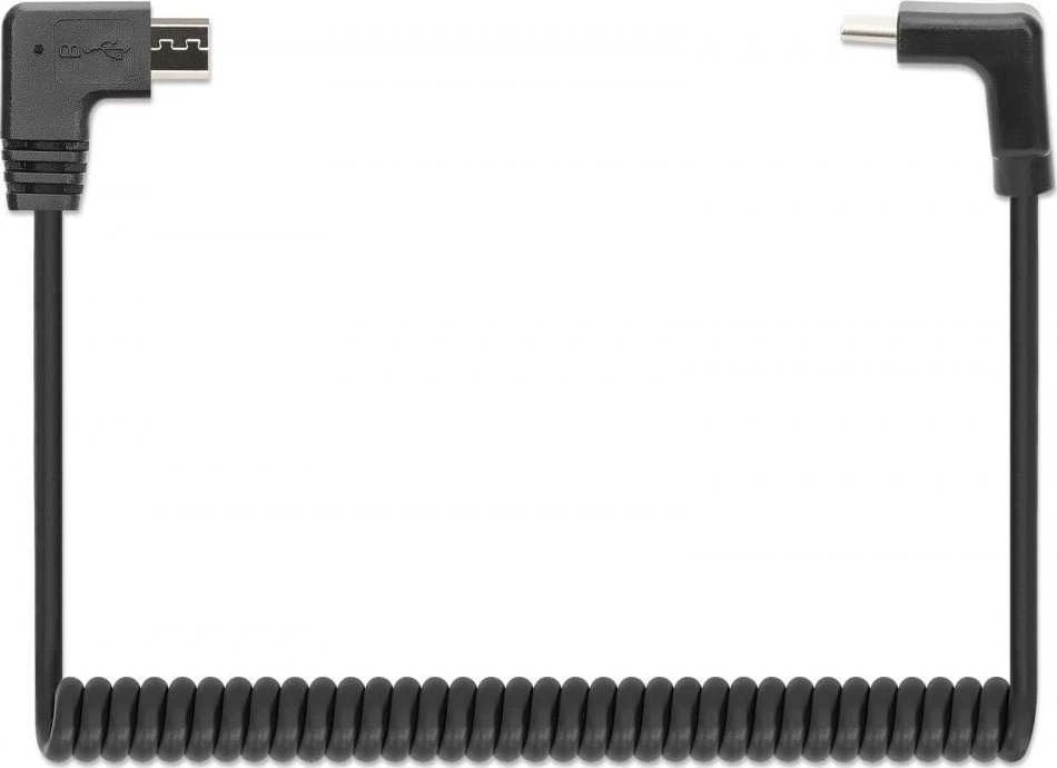Kabelis USB Manhattan USB-C - microUSB Juodas (356244)