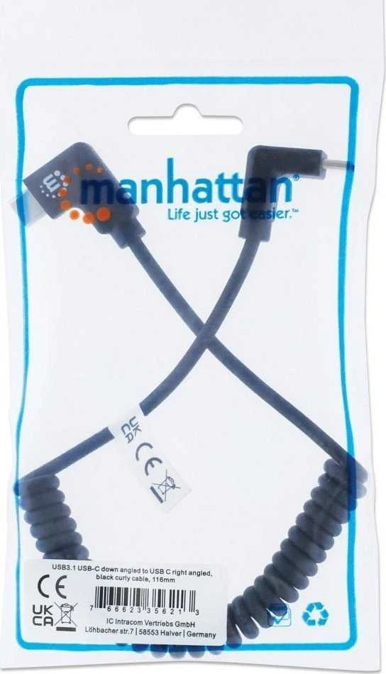 Manhattan Kabelis USB-C – USB-C Manhetenas, 1m