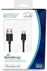 USB kabelis MediaRange USB-A – žaibiškas 1 m juodas (MRCS137)