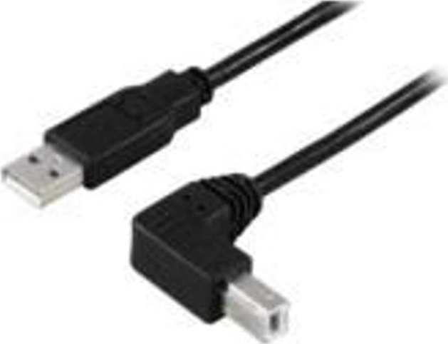 USB kabelis MicroConnect USB-A - USB-B 10 m, juodas (USBAB2ANGLE10)