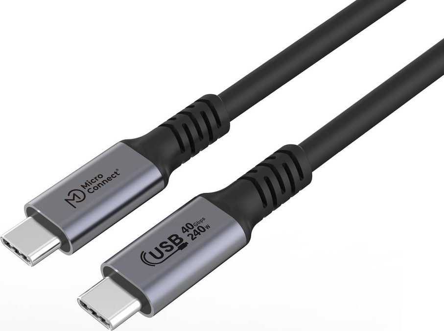 USB kabelis MicroConnect USB-C - USB-C 3m juodas (USB4CC3-240W)