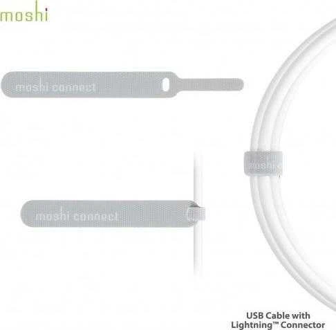 Kabelis USB Moshi USB-A - Lightning 1 m Baltas (MI-LIGHUSB-G)