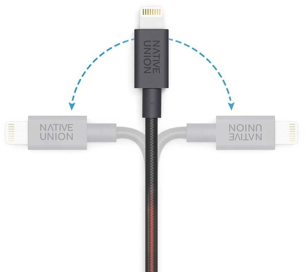 „Native Union Belt Cable XL Lightning“ 3 m, zebrai
