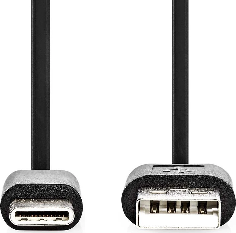 USB kabelis Nedis USB-A - USB-C 1 m juodas (CCGL60600BK10)