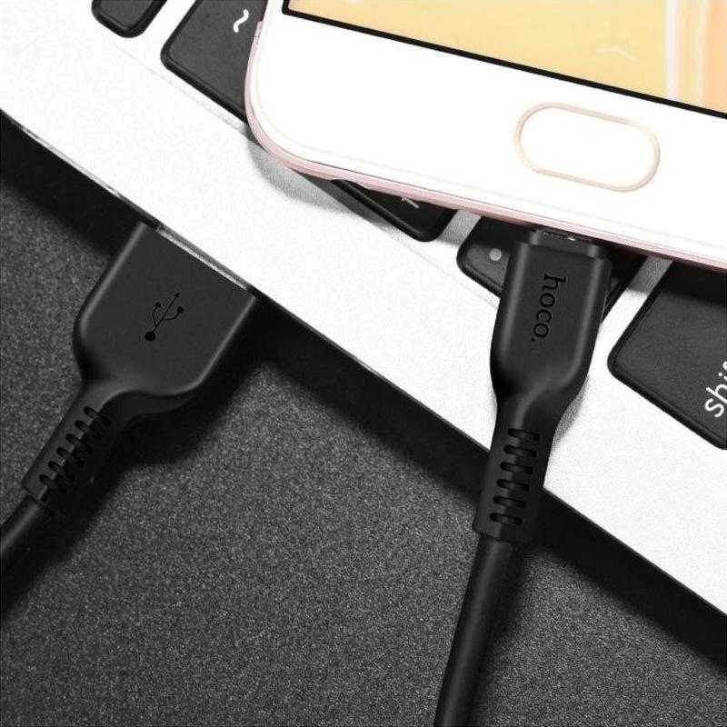 HOCO kabelis USB A į Type C 2,4A X20 1 m juodos spalvos