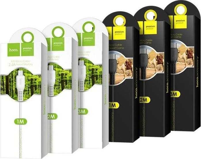 HOCO kabelis USB A į Type C 2,4A X20 1 m juodos spalvos