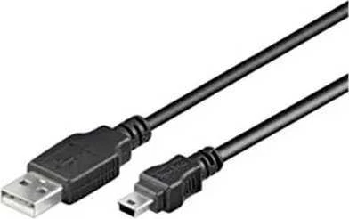 Kabelis USB PremiumCord USB-A - miniUSB 0.5 m Juodas (ku2m05a)