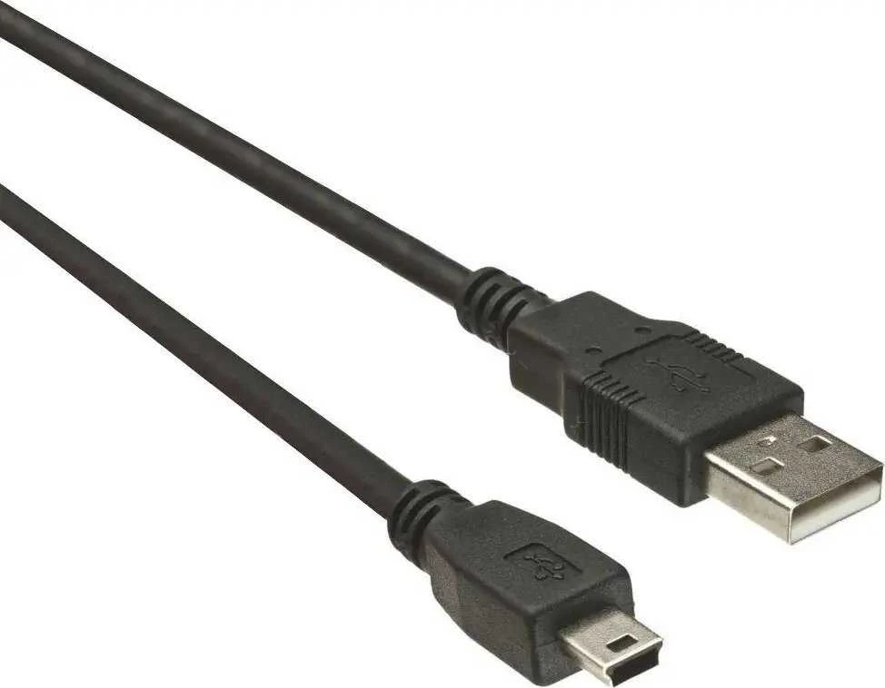 Kabelis USB PremiumCord USB-A - miniUSB 0.5 m Juodas (ku2m05a)