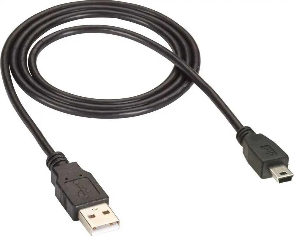 Kabelis USB PremiumCord USB-A - miniUSB 0.5 m Juodas (ku2m05a)