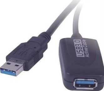 PremiumCord USB-A – USB-A USB laidas 10 m juodas (ku3rep10)