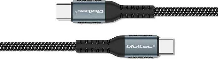 QOLTEC 52357 USB 2.0 type C Cable USB 2.0 type C 100W QC 3.0 PD 1m Juodas