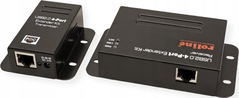 Roline USB 2.0 prailginimo kabelis per RJ45, 4x USB, maks. 50 m