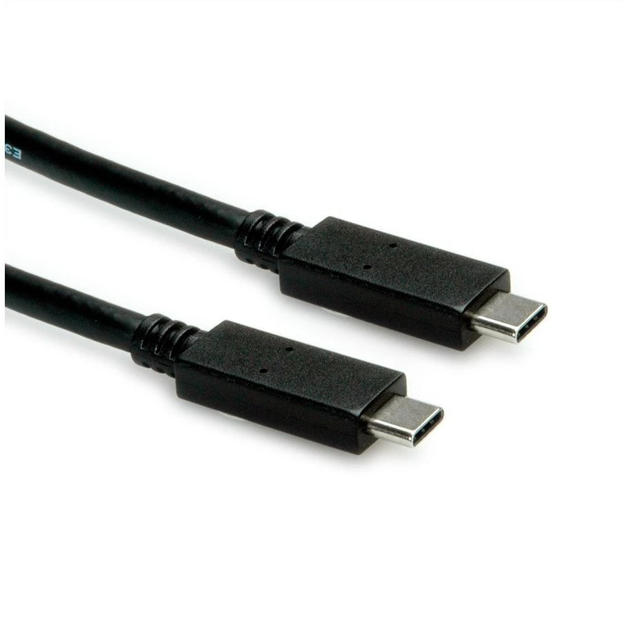 USB kabelis Roline USB-C - USB-C 0,5 m juodas (11.02.9056)