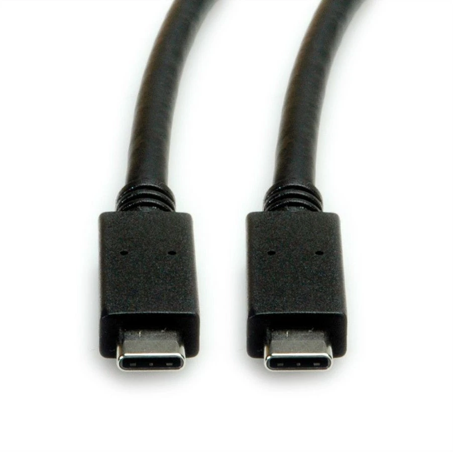 USB kabelis Roline USB-C - USB-C 0,5 m juodas (11.02.9056)