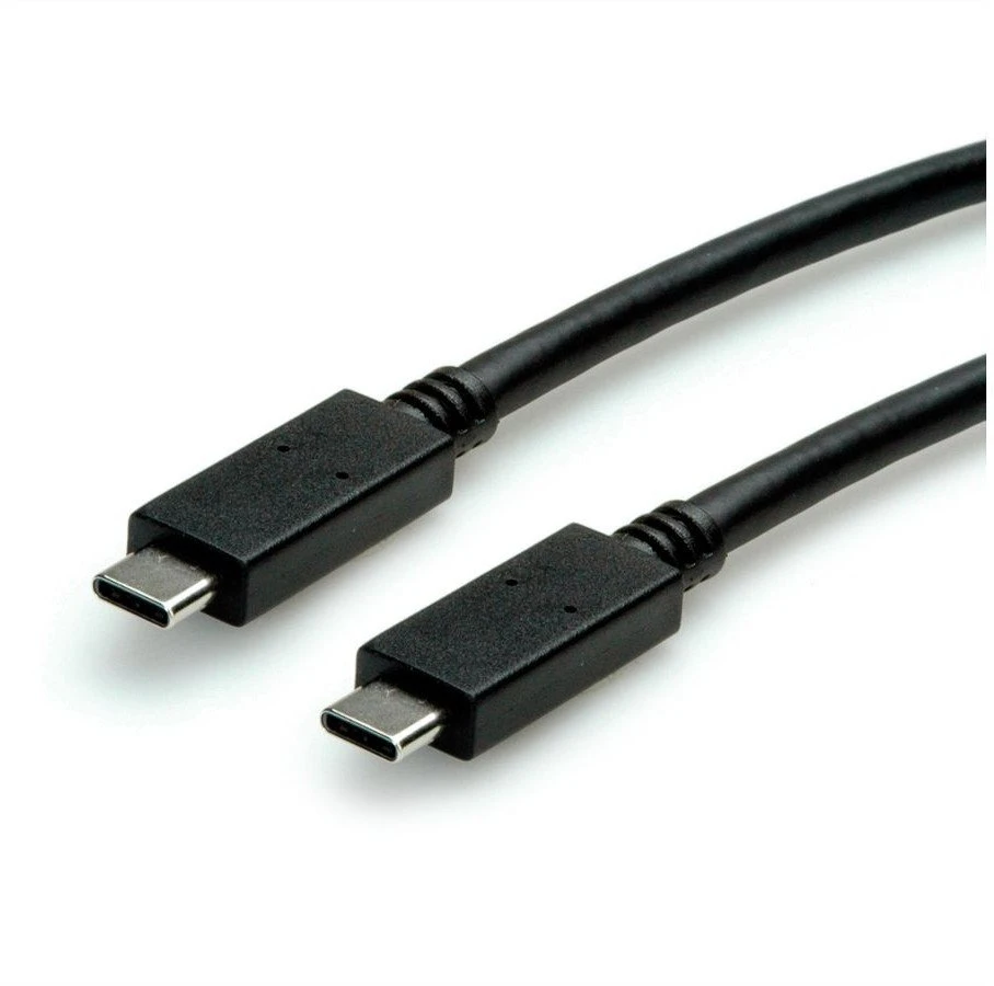 USB kabelis Roline USB-C - USB-C 1 m juodas (11.02.9057)