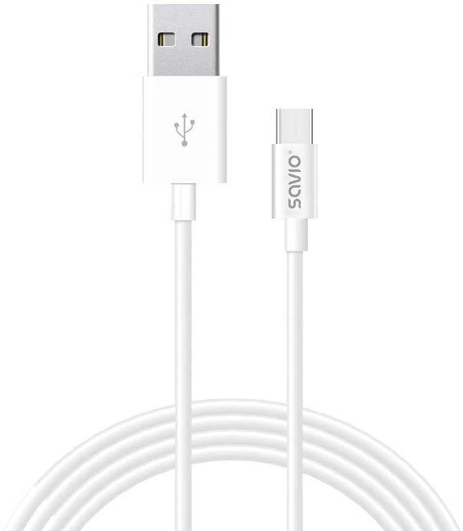 USB Kabelis - Savio CL-125 USB 2.0 1 m Baltas