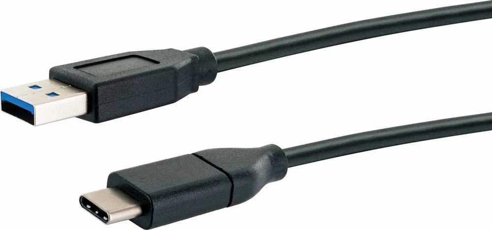 Kabelis USB Schwaiger USB-A - USB-C 0.5 m Juodas (LK050C 533)