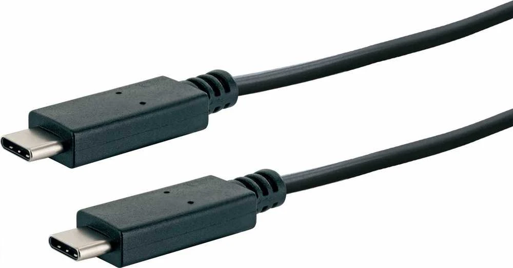 Kabelis USB Schwaiger USB-C - USB-C 1 m Juodas (LK101C531)