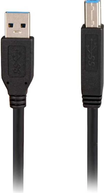 USB kabelis Sharkoon USB-A - 5 m Juodas (4044951015665)