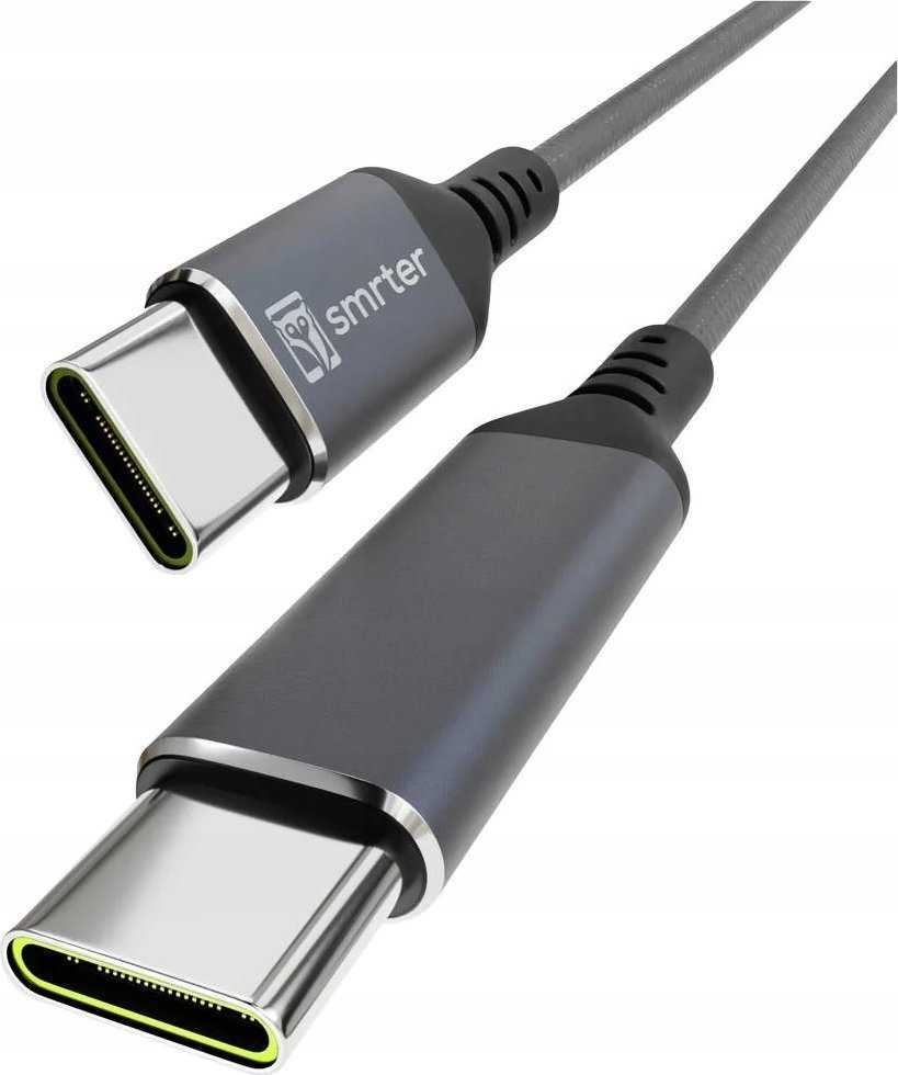 USB kabelis Smrter USB-C - USB-C 1 m juodas (SMRTER_SPEEDY100_M_AT)
