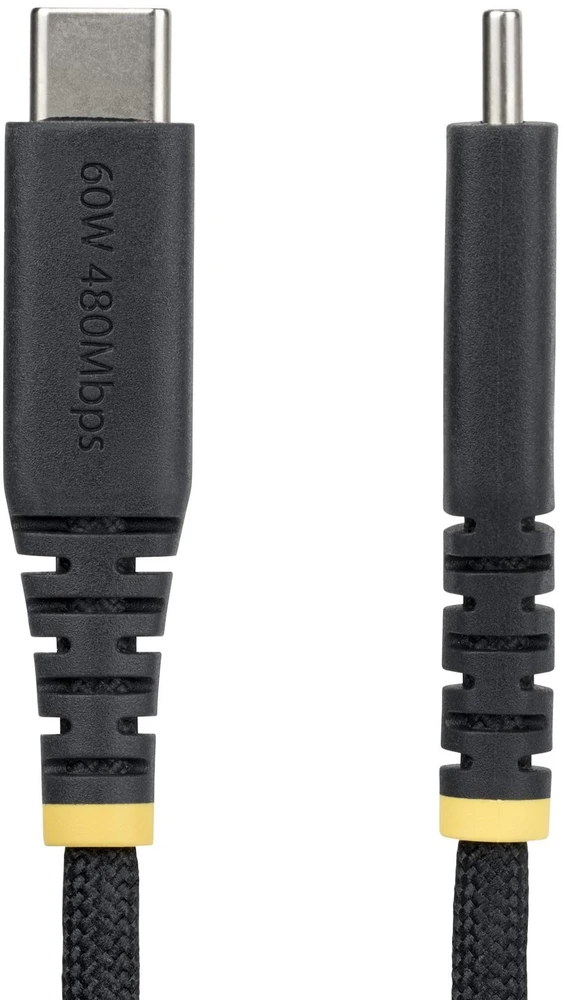 Kabelis USB StarTech 3 m USB-C do USB-C USB 2.0 60 W 3 A Wytrzymały Juodas (USB2CC3MNCBR)