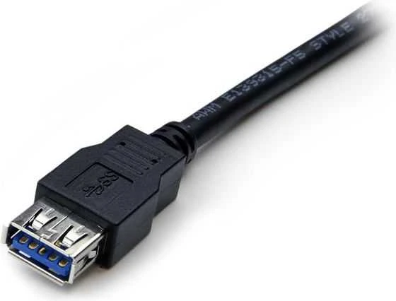 Kabelis USB StarTech USB-A - USB-A 1 m Juodas (USB3SEXT1MBK)