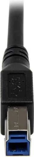 Kabelis USB StarTech USB-A - USB-B 1 m Juodas (USB3SAB1MRA)
