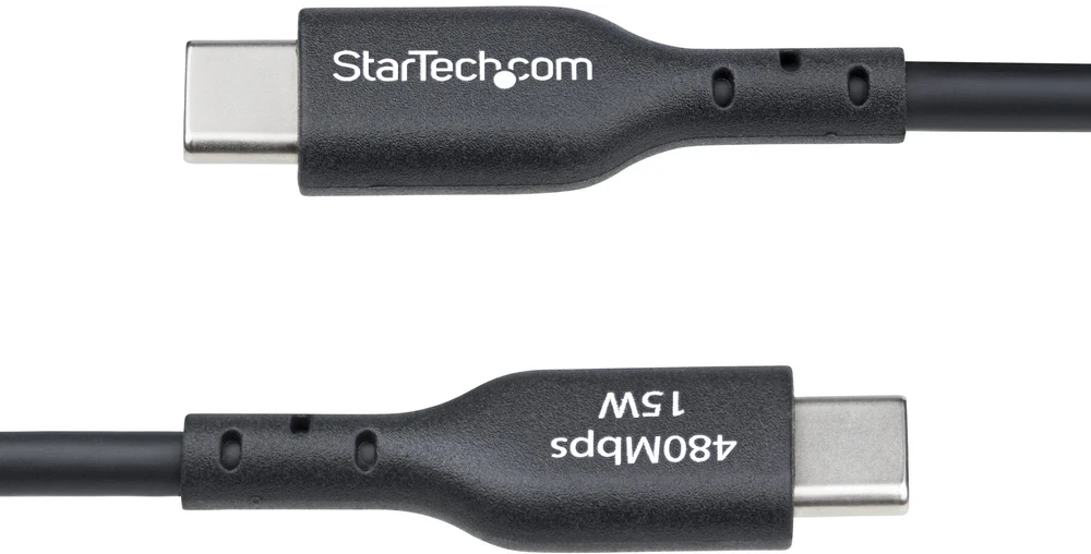 USB kabelis StarTech USB-A - USB-C 0,3 m juodas (USB2AC30CMBK)