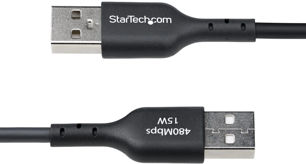 USB kabelis StarTech USB-A - USB-C 0,3 m juodas (USB2AC30CMBK)