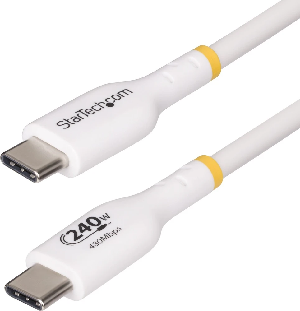 USB kabelis StarTech USB-C - USB-C 1 m, baltas (USB2EPR1MW)
