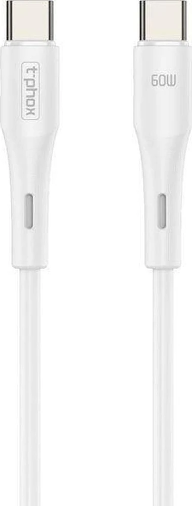 T-PHOX KABELIS GENTLE USB-C/USB-C 60W 1M Baltas