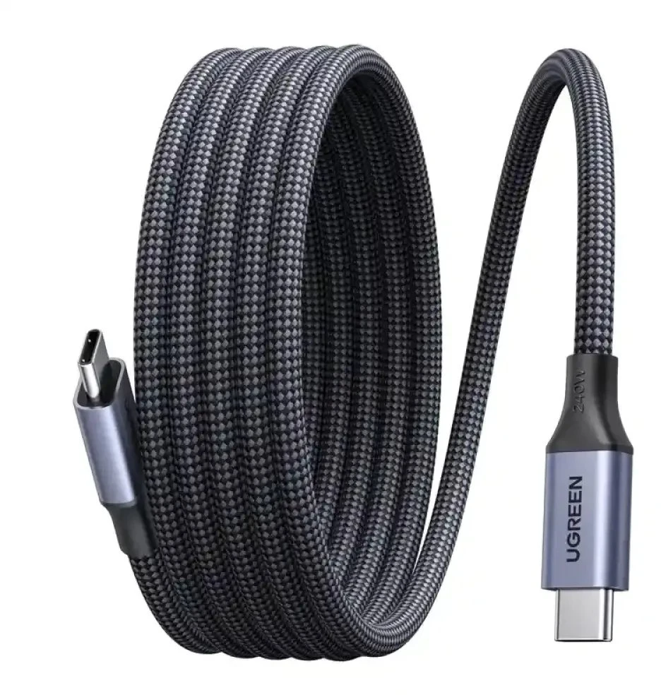 USB laidas Ugreen USB-C - USB-C 0,5 m Juodai pilkas (85529)