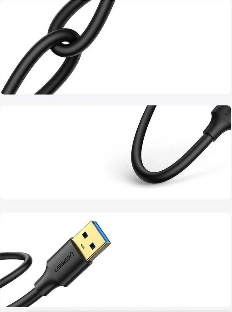 UGREEN USB-A 3.0 - USB-A 3.0 laidas - Juodas