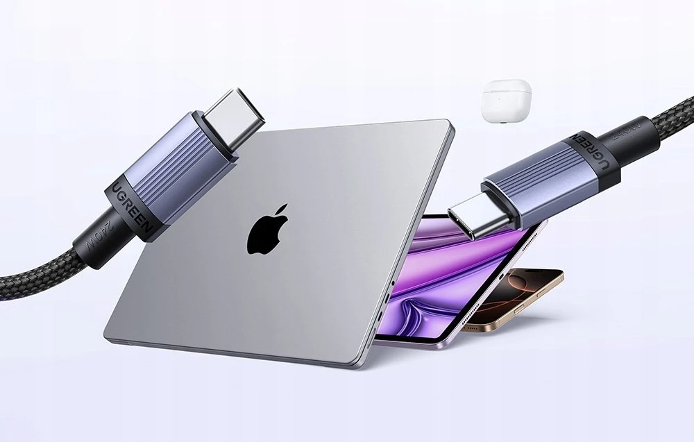 Ugreen USB-C į USB-C PD kabelis 240W 2m - Juodas