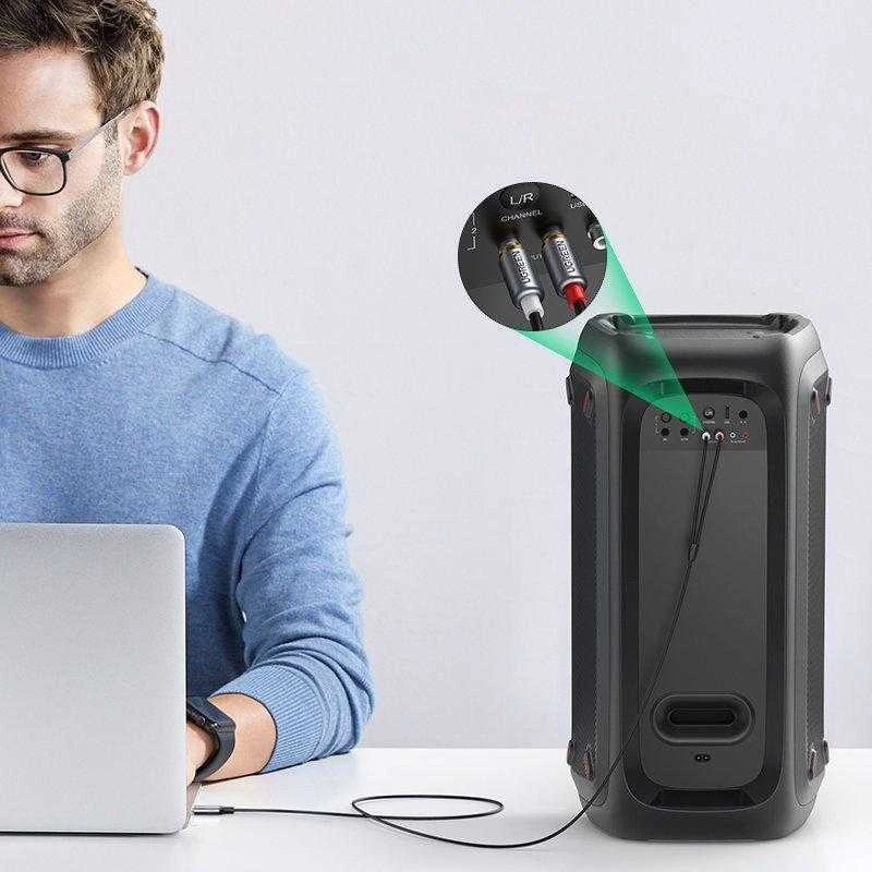 Ugreen audio kabelis USB Type C (male) - 2RCA (male) 1.5m pilkos spalvos (20193 CM451)