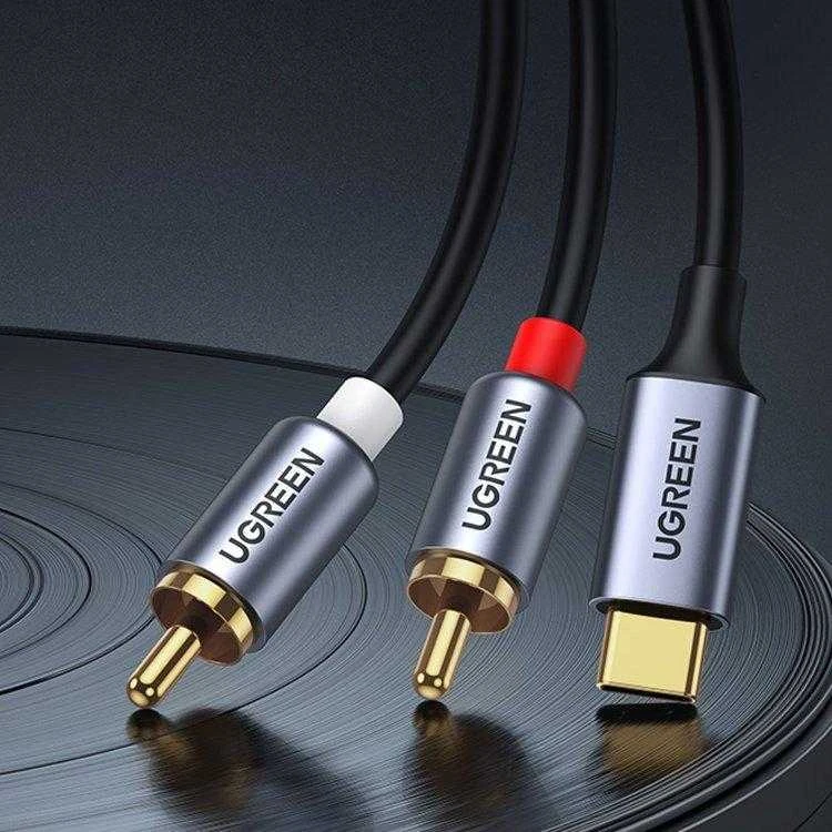 Ugreen audio kabelis USB Type C (male) - 2RCA (male) 1.5m pilkos spalvos (20193 CM451)