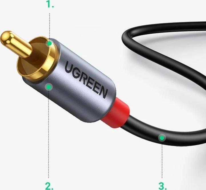 Ugreen audio kabelis USB Type C (male) - 2RCA (male) 1.5m pilkos spalvos (20193 CM451)