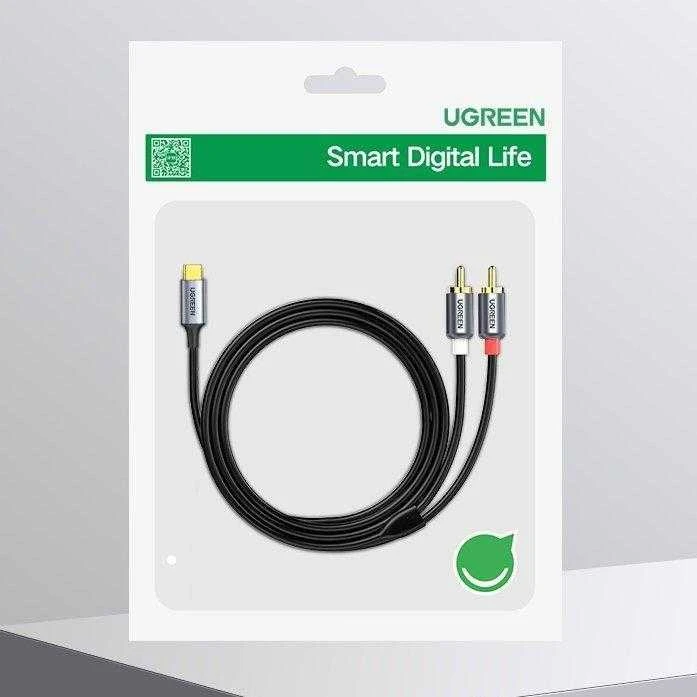 Ugreen audio kabelis USB Type C (male) - 2RCA (male) 1.5m pilkos spalvos (20193 CM451)