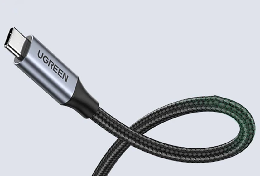 Kabelio nikeliavimas UGREEN US372 USB Type C 3.1 Gen2 nuo vyriškos iki moteriškos 0.5 m (juodas)
