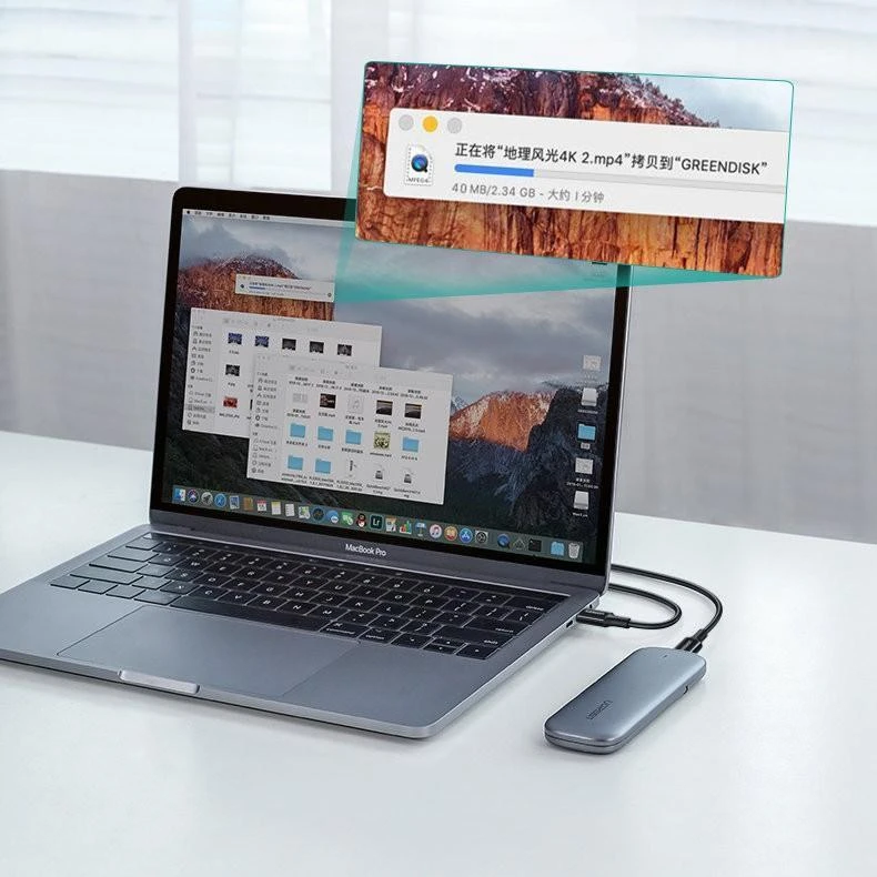 Laidas USB-C kištukas į USB-C kištukas 2.0 UGREEN US300, 2m (baltas)