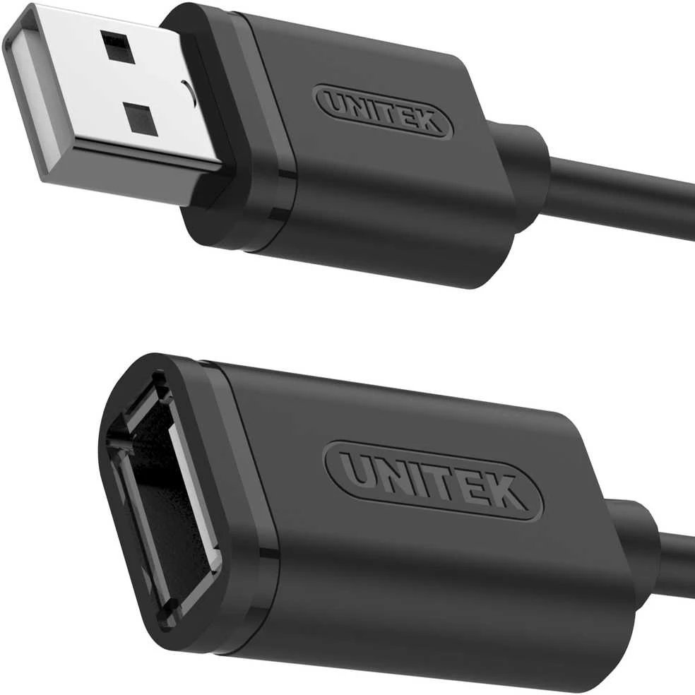 UNITEK Y-C450GBK Unitek USB plėtinio keitiklis USB2.0 AM-AF, 2,0m Y-C450GBK