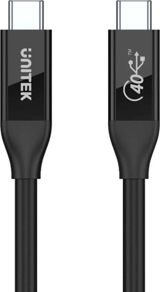 UNITEK C14100BK-0,8M kabelis USB-C 4.0 PD 100W 40Gbps 8K 0,8m