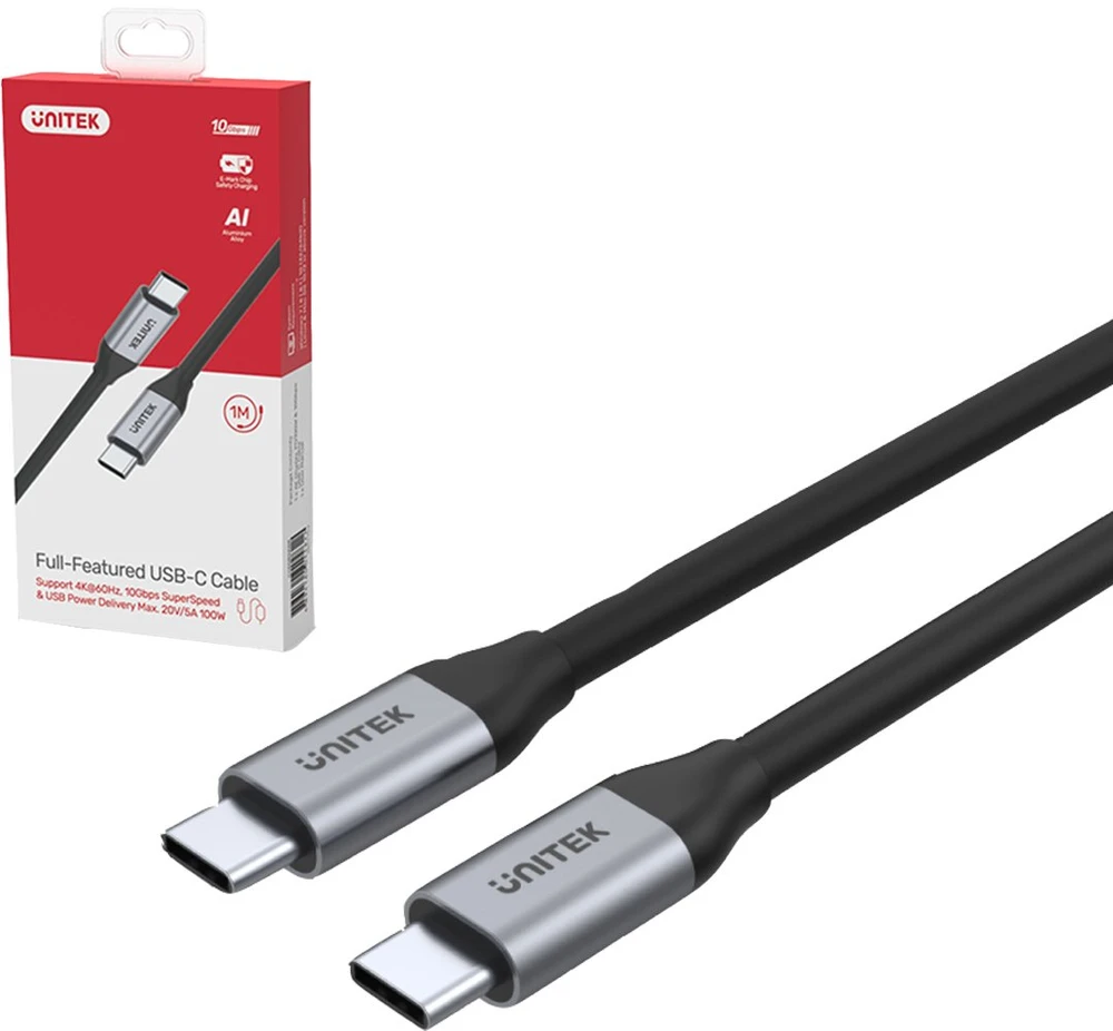 UNITEK C14082ABK USB cable USB 3.2 Gen 2 (3.1 Gen 2) 1 m USB C Juodas